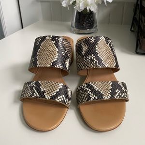 Madewell Kiera snakeskin mule sandals